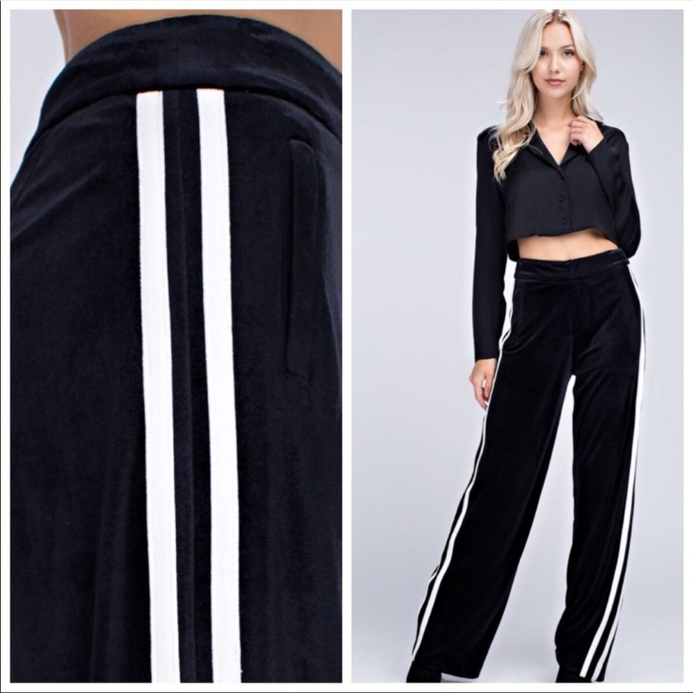 🔴On-Trend Velvet Track Pants